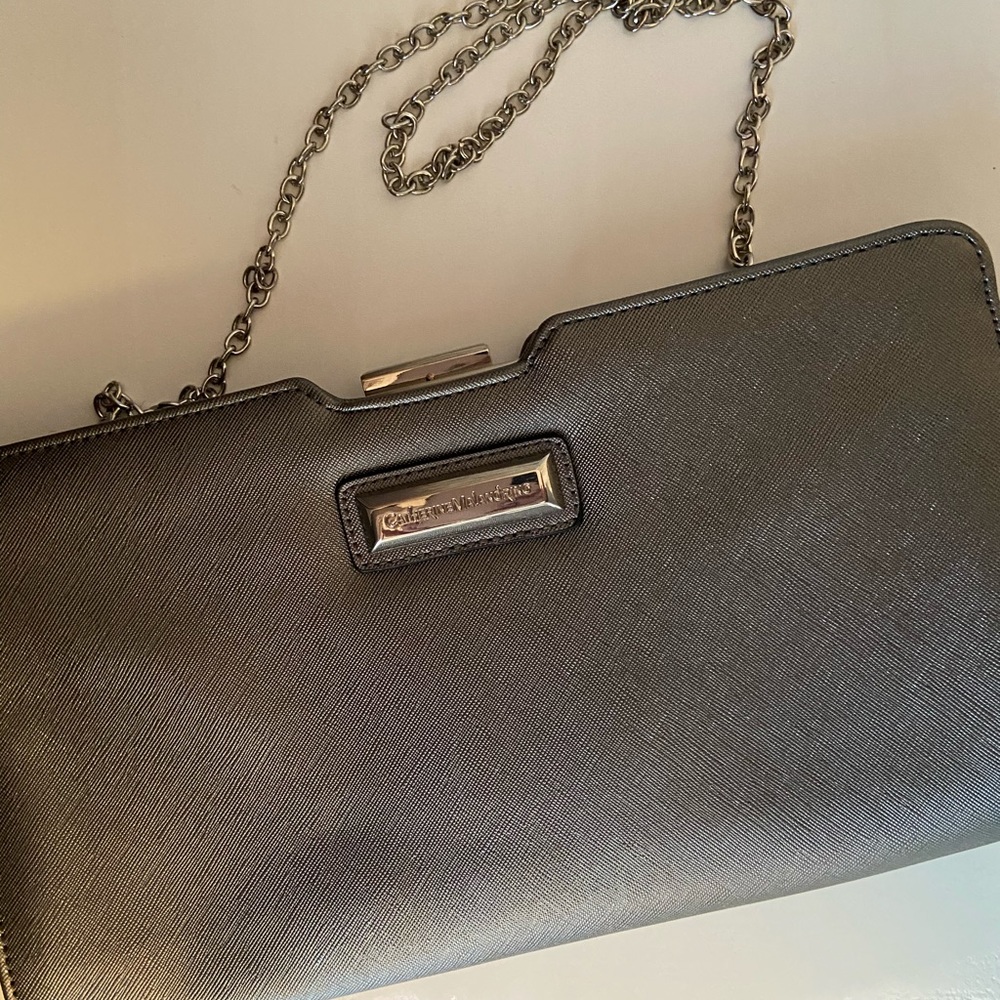 Catherine Malandrino Silver Clutch